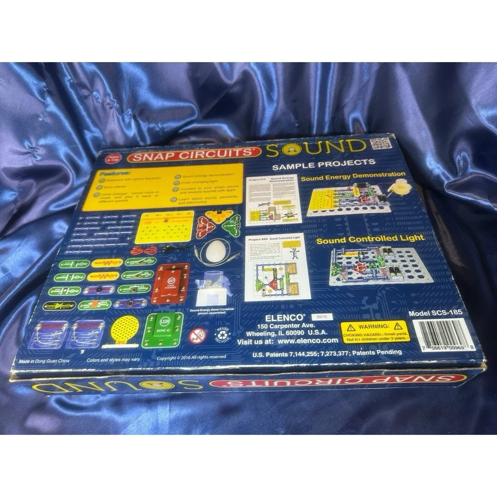 Snap Circuits Sound SCS-185 Elenco 185 Projects 40+ Parts W/ Sound Effects!